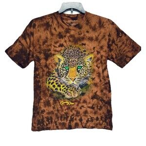 Costa Rica Jaguar Big Cat Animal Nature Destination T-Shirt Tie Dye Size Small
